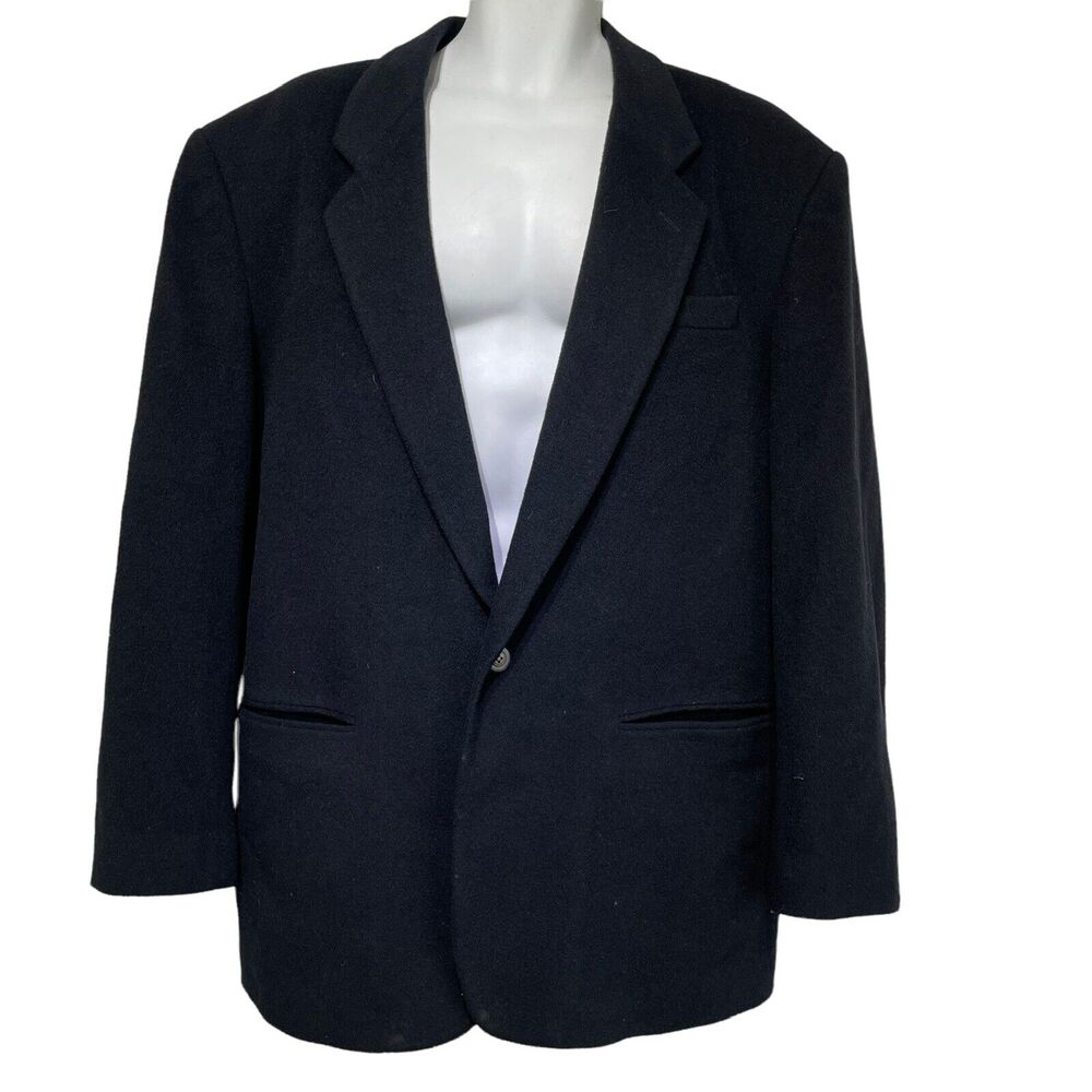 Henry Grethel Studio CONTEXT Sport Suit Jacket Wool Black Quilted Lining Size M